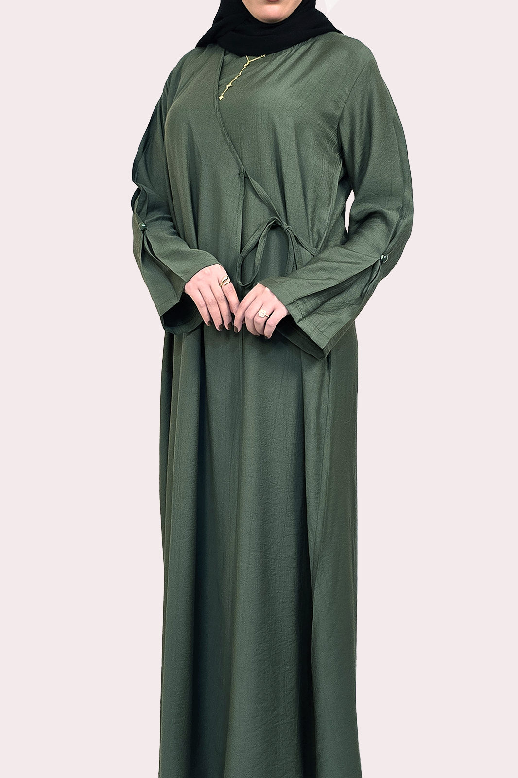 Olive Wrap Abaya