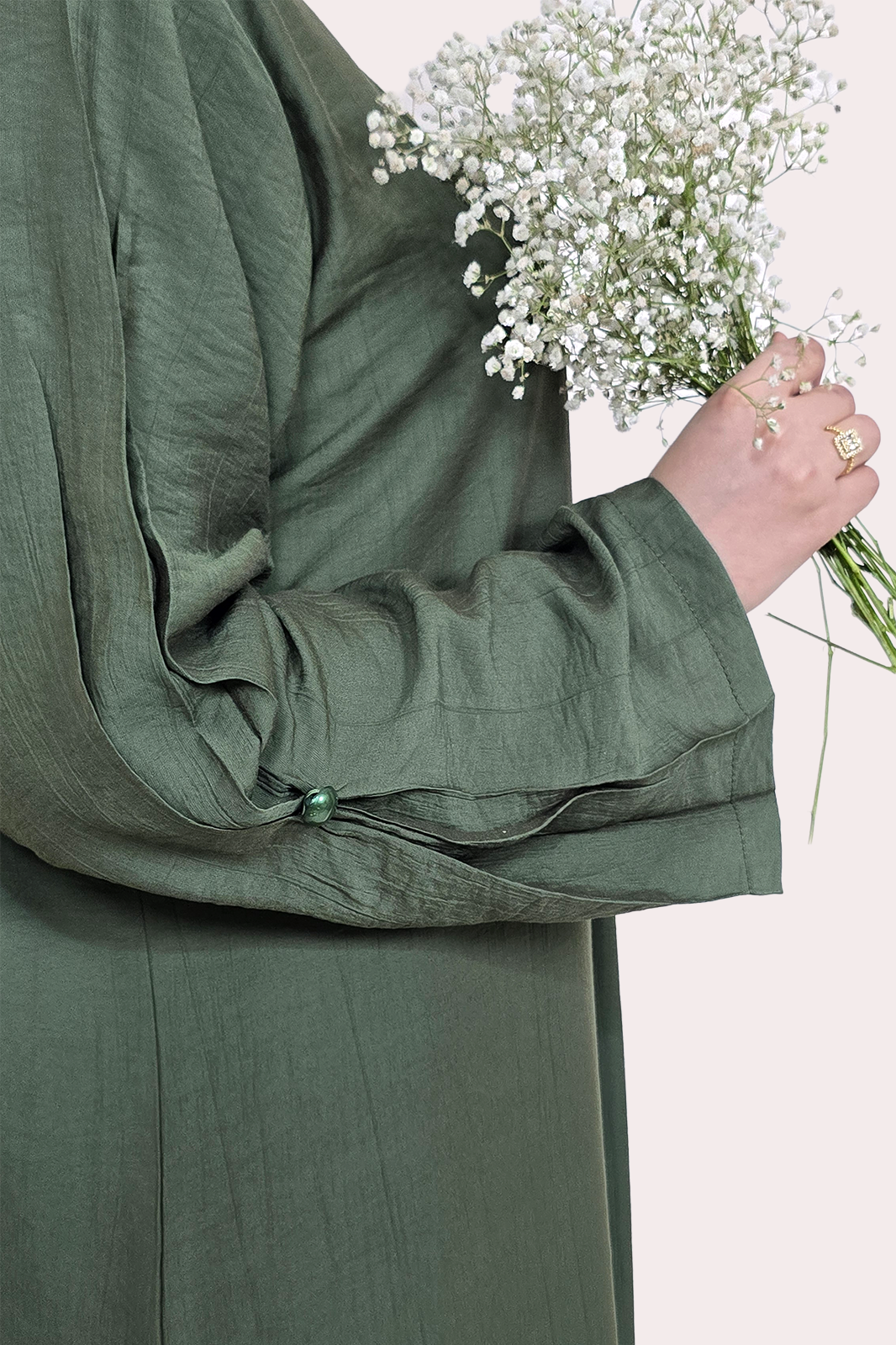 Olive Wrap Abaya
