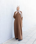 Chocolate Milk Cotton-Melton Dress