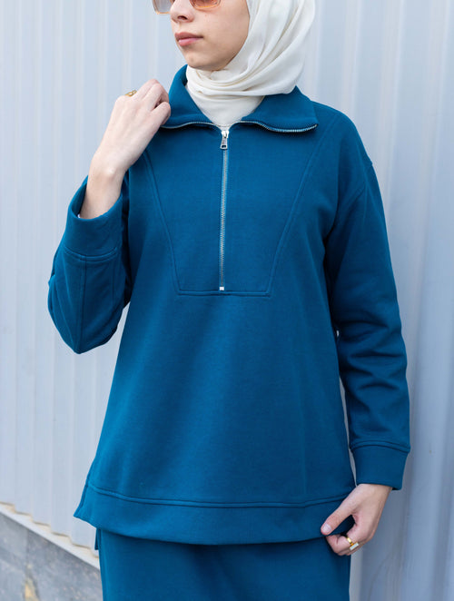 Classic Blue Skirt Set