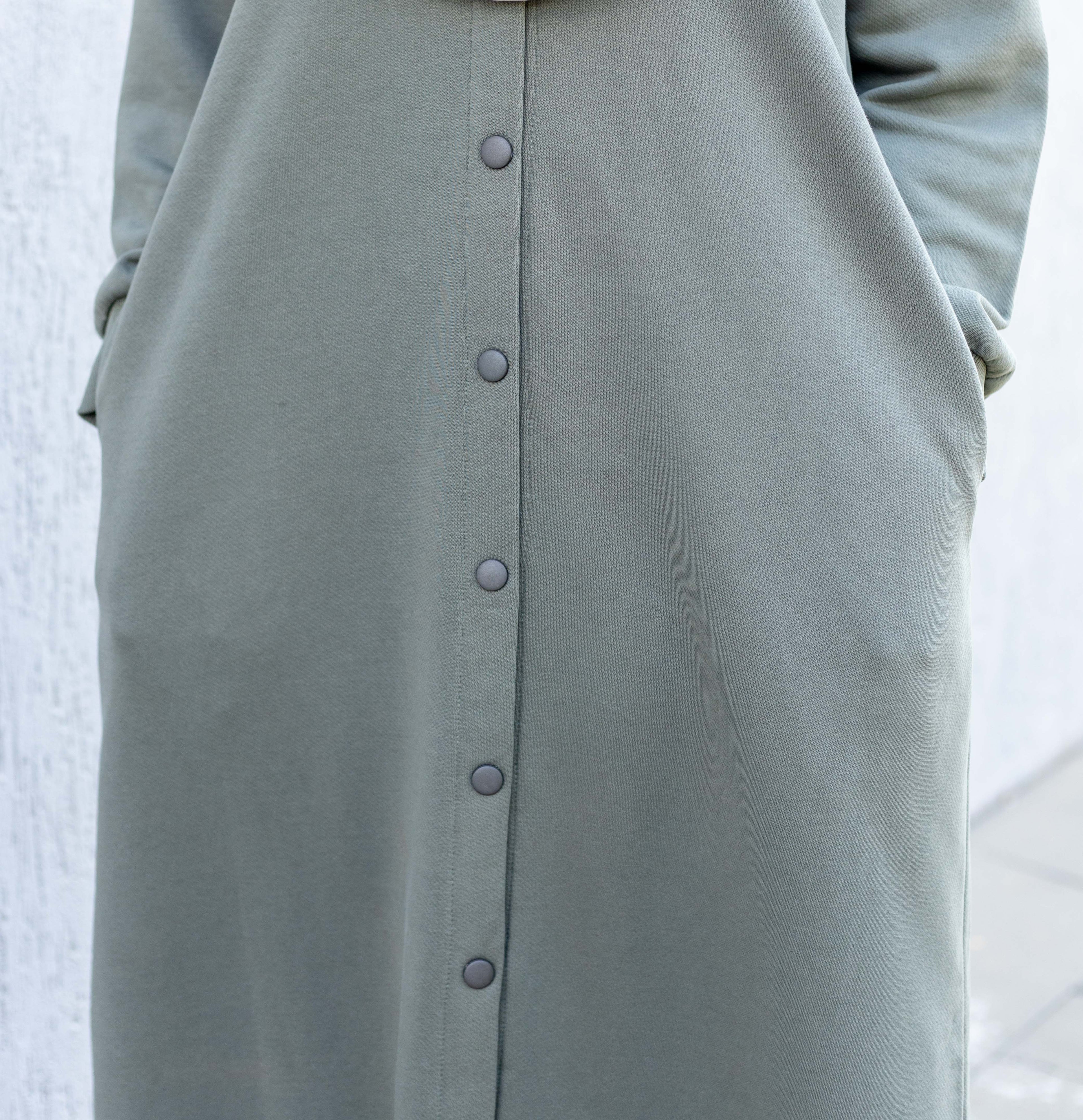 Mint Cotton-Melton Dress