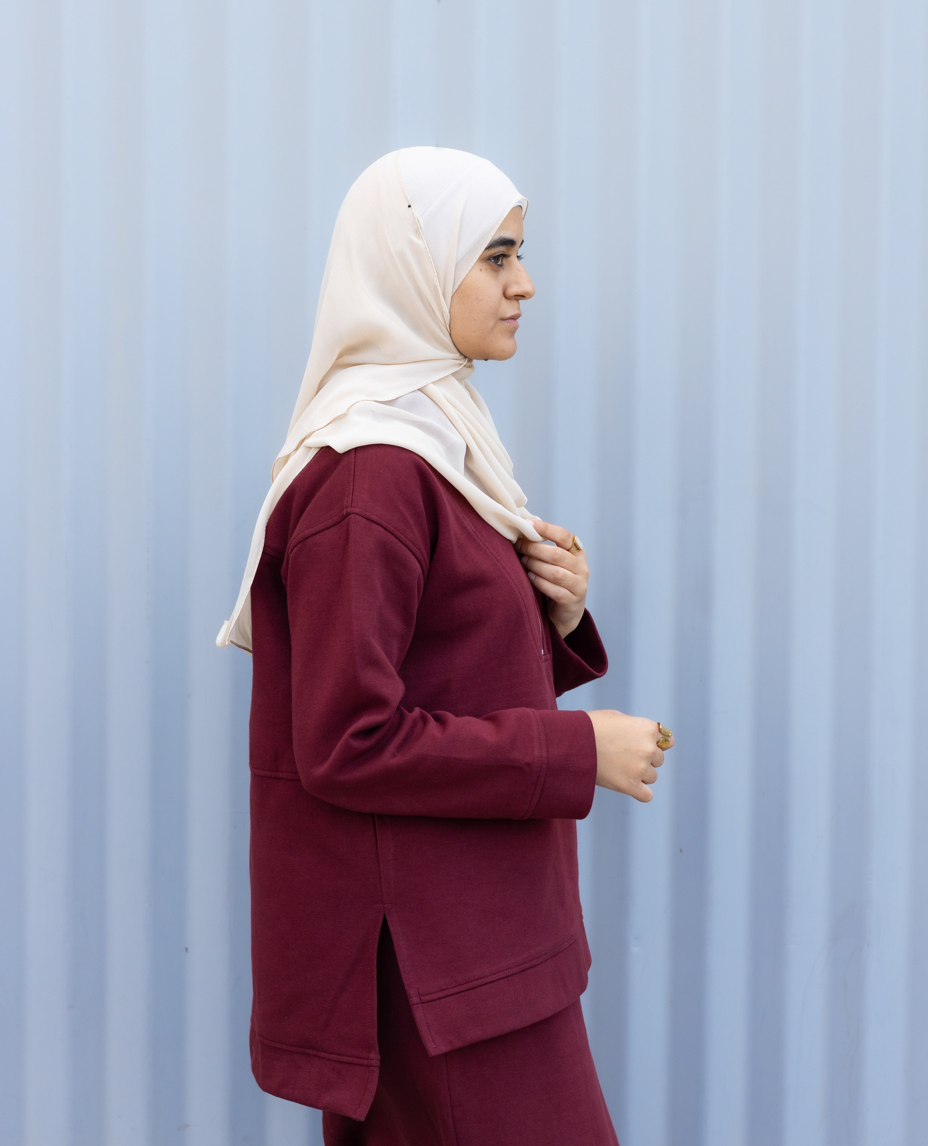 Maroon Skirt Set