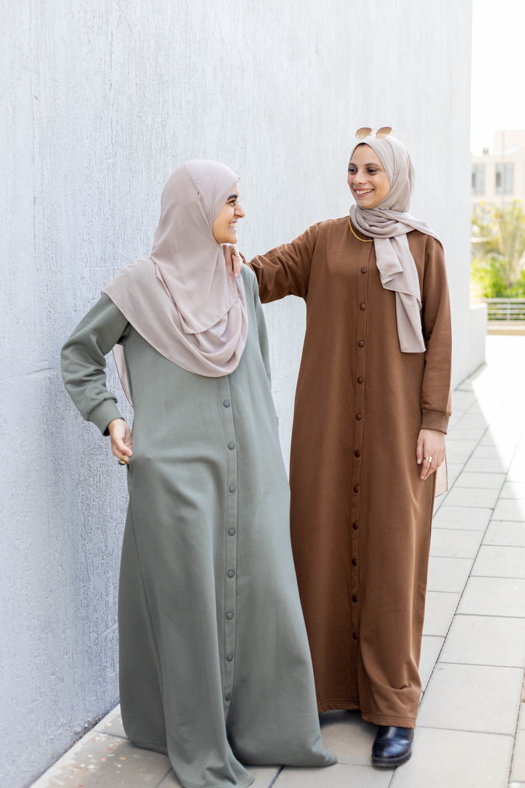 Chocolate Milk Cotton-Melton Dress