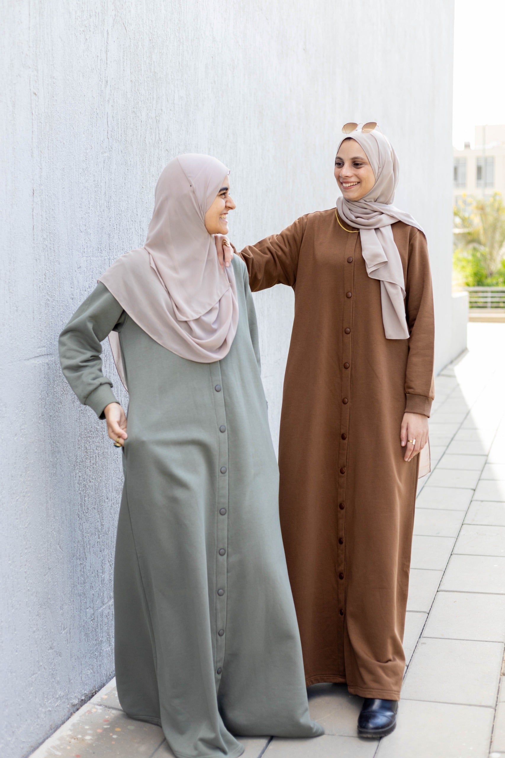 Chocolate Milk Cotton-Melton Dress