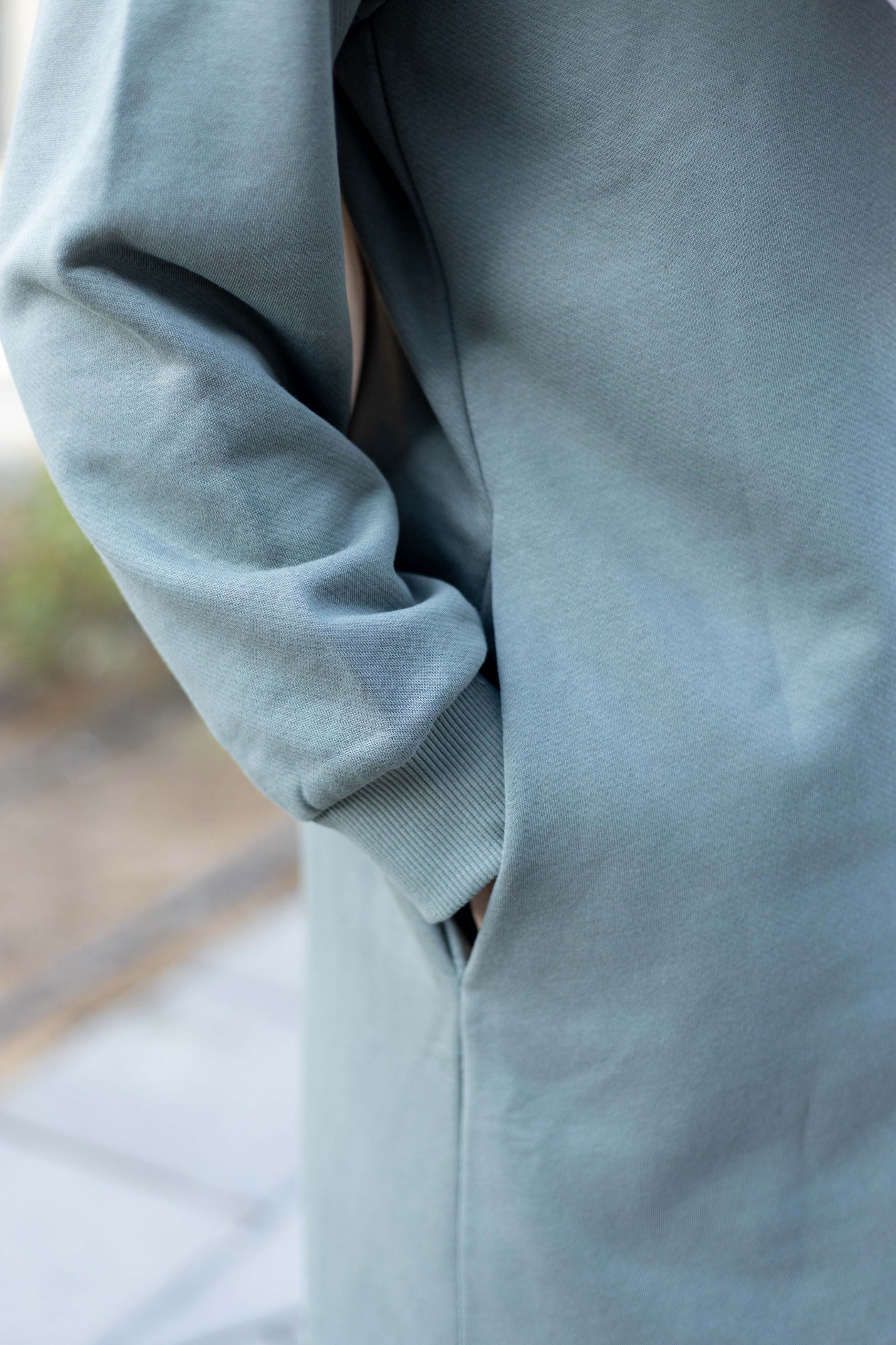 Mint Cotton-Melton Dress