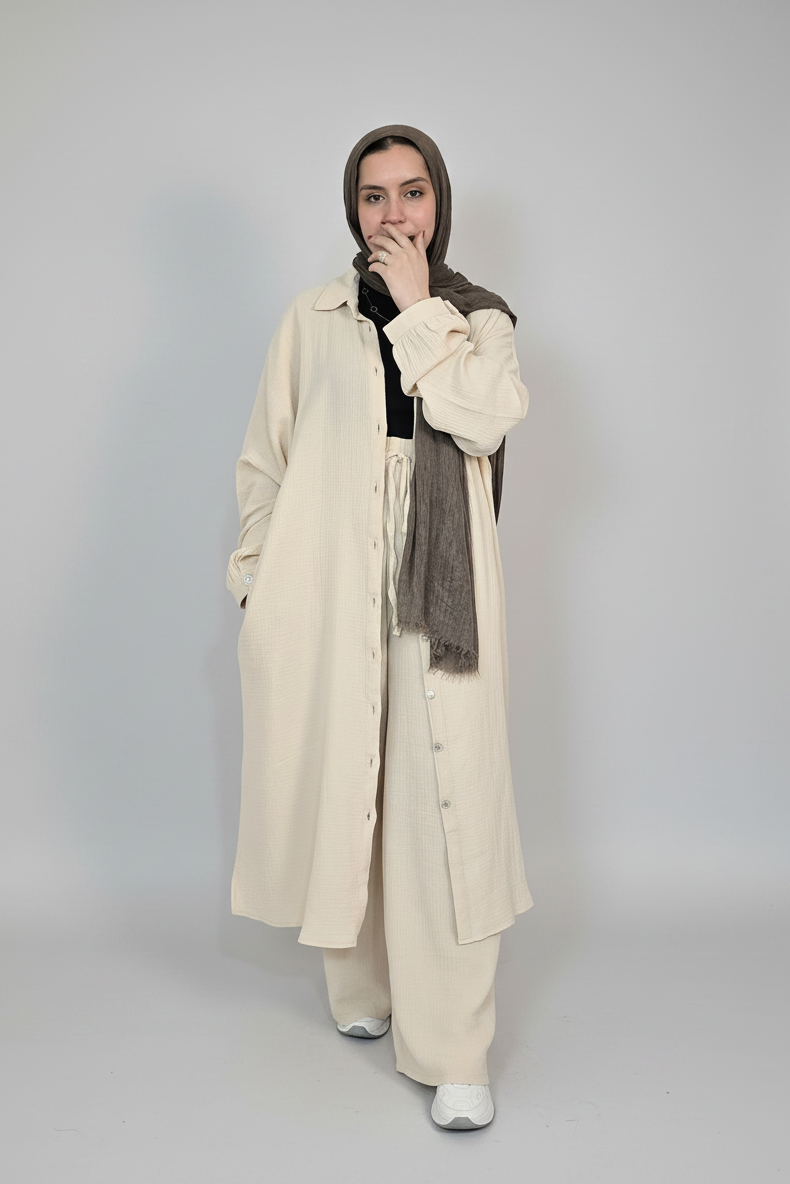 Beige Long Shirt